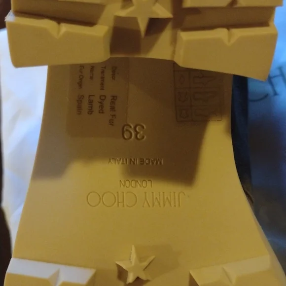 Jimmy Choo Brown Ankle Boots with Cream Fur Lining - Picture 7 of 10